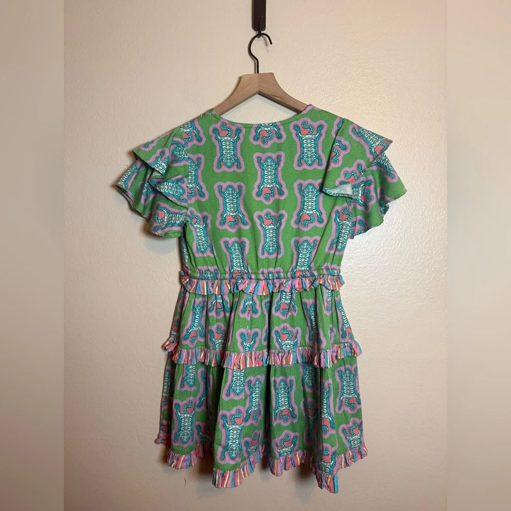 Briton‎ Court Tiger Tiered Ruffle Mini Dress - Picture 4 of 6